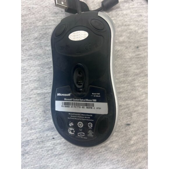 Microsoft Comfort Optical Mouse 1000 USB 2.0 Windows 10 11 Mac Universal - Picture 4 of 6